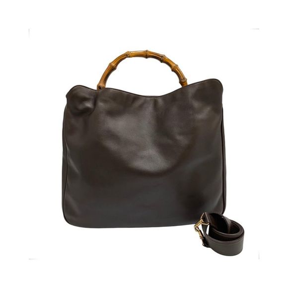 Gucci Handbags - Pre Loved Gucci Bamboo Leather Tote Bag